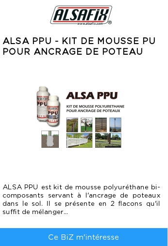 Alsafix alsa ppu, mousse polyuréthane pour ancrage au sol